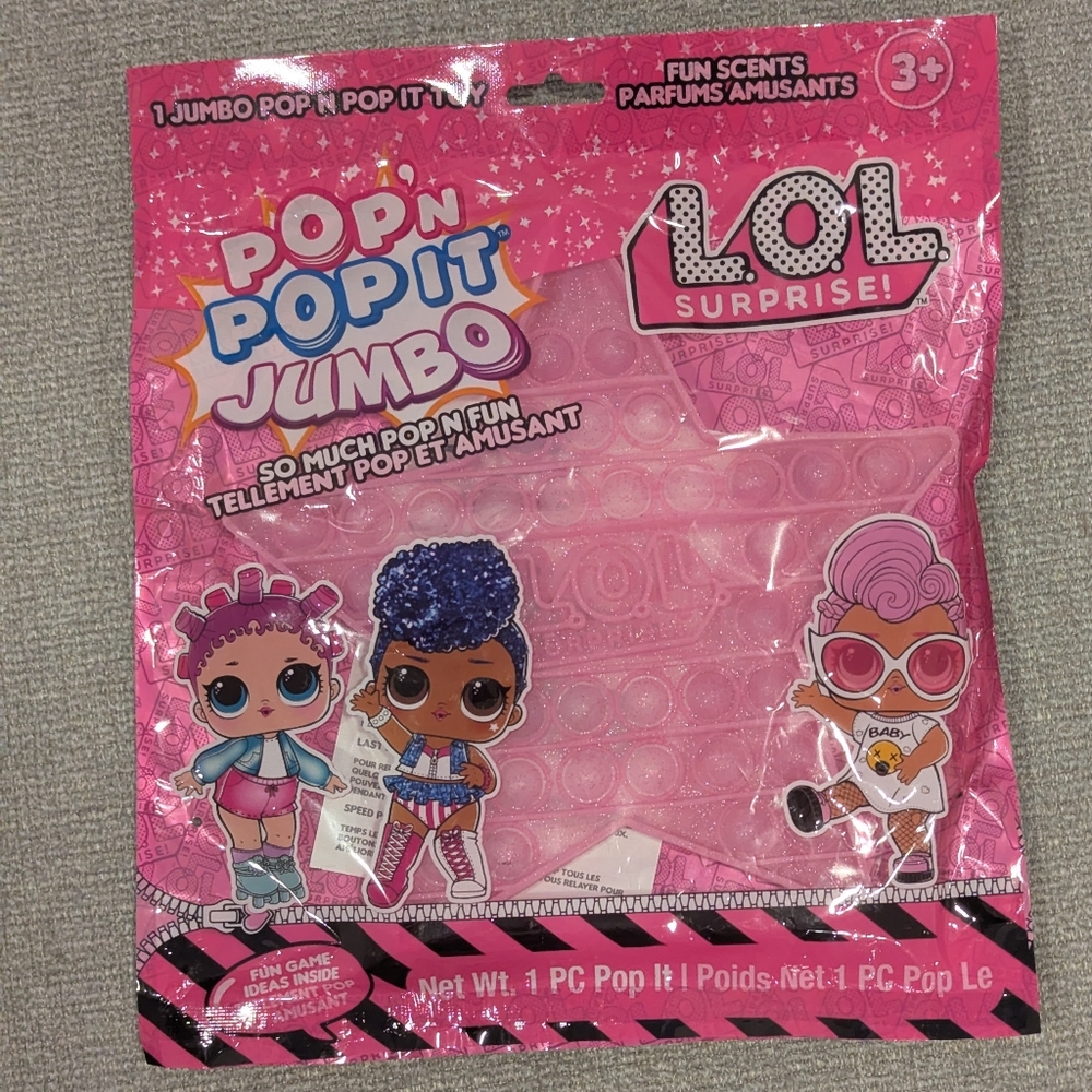 Pop N Pop It LOL Surprise Jumbo size, Pink NWT